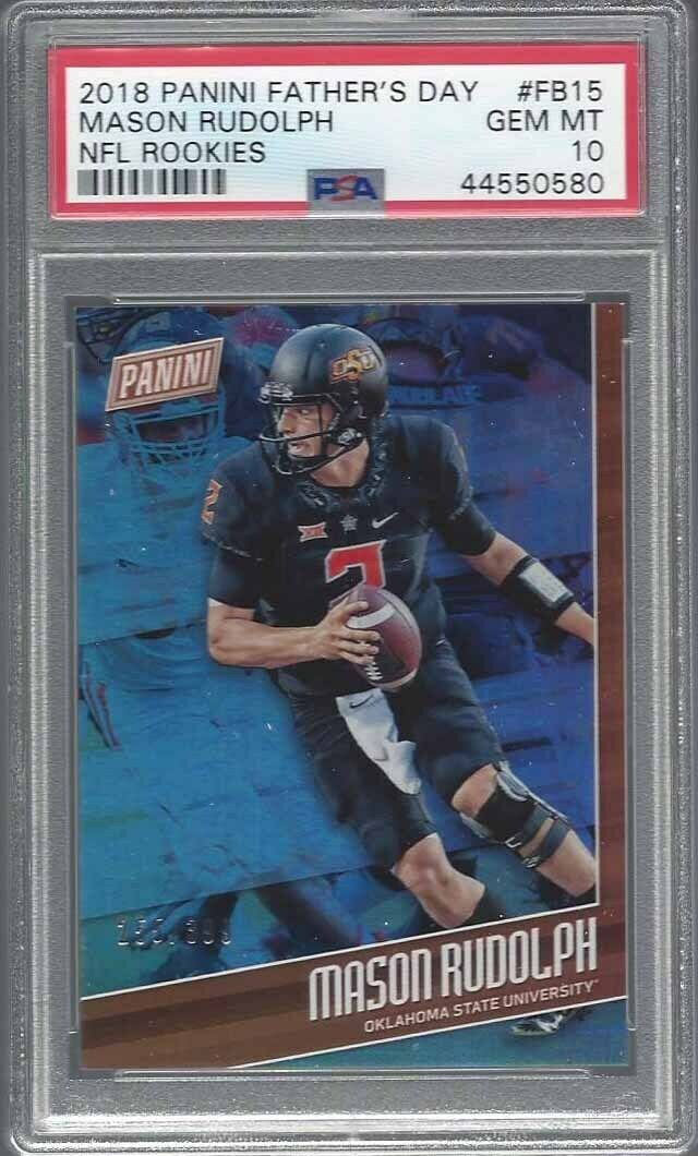 MASON RUDOLPH 2018 PANINI FATHERS DAY ROOKIE RC #D 255/399 PSA 10 GEM MINT POP 4