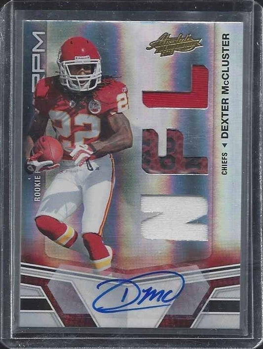 DEXTER MCCLUSTER 2010 ABSOLUTE RPM TRIPLE JERSEY BALL PATCH AUTO RC #D 219/299