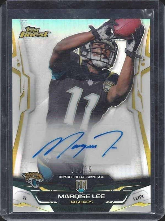 MARQISE LEE 2014 FINEST ROOKIE REFRACTOR CASE HIT AUTO RC #D 8/35