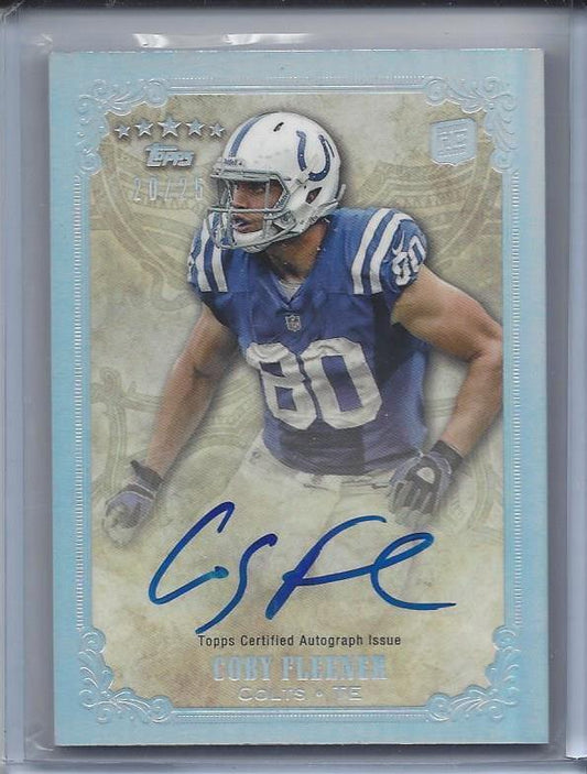 COBY FLEENER 2012 TOPPS 5 FIVE STAR RAINBOW HOLOFOIL ON CARD ROOKIE AUTO RC /25