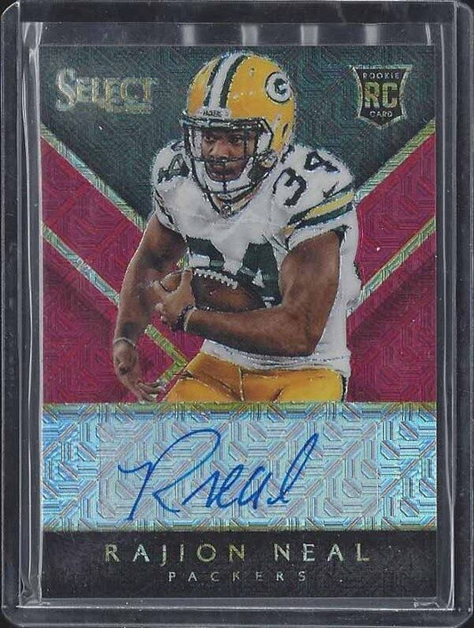 RAJION NEAL 2014 PANINI SELECT RED MOJO PRIZM REFRACTOR PACKERS AUTO RC #D 7/15