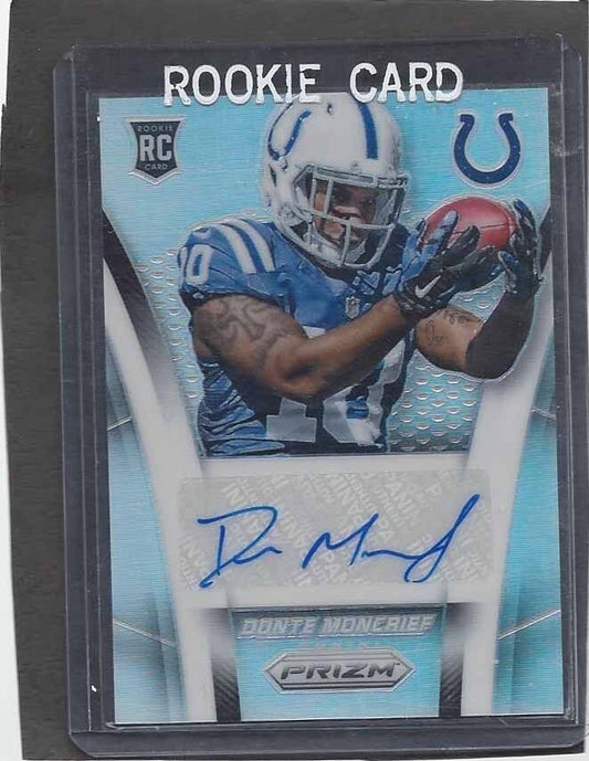 DONTE MONCRIEF 2014 PANINI PRIZM SILVER PRIZMS COLTS ROOKIE AUTO RC #D /250