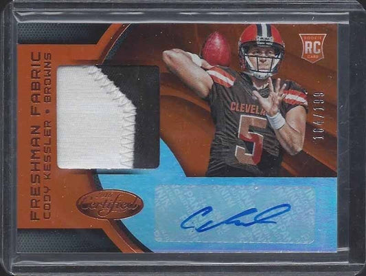 CODY KESSLER 2016 CERTIFIED ORANGE RPA BROWNS ROOKIE PATCH AUTO RC #D 164/199