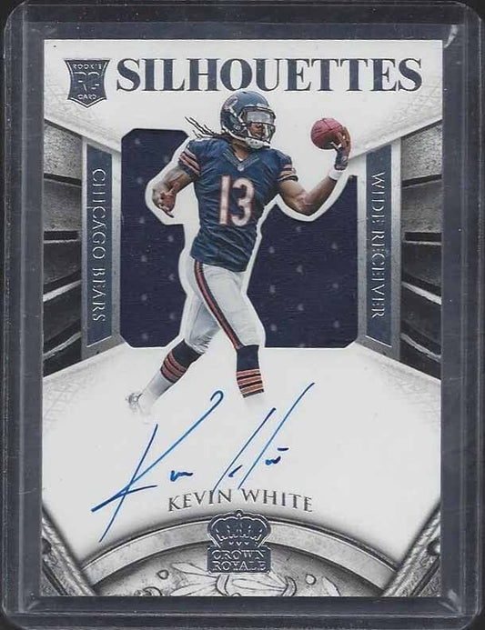 KEVIN WHITE 2015 PANINI CROWN ROYALE SILHOUETTES ON CARD AUTO RC #D 282/299