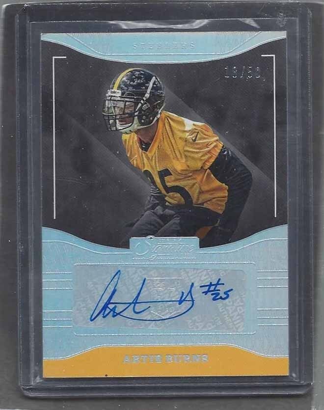 ARTIE BURNS 2016 PANINI DONRUSS SIGNATURE SERIES SILVER ROOKIE AUTO #D 18/50