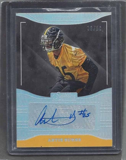 ARTIE BURNS 2016 PANINI DONRUSS SIGNATURE SERIES SILVER ROOKIE AUTO #D 18/50