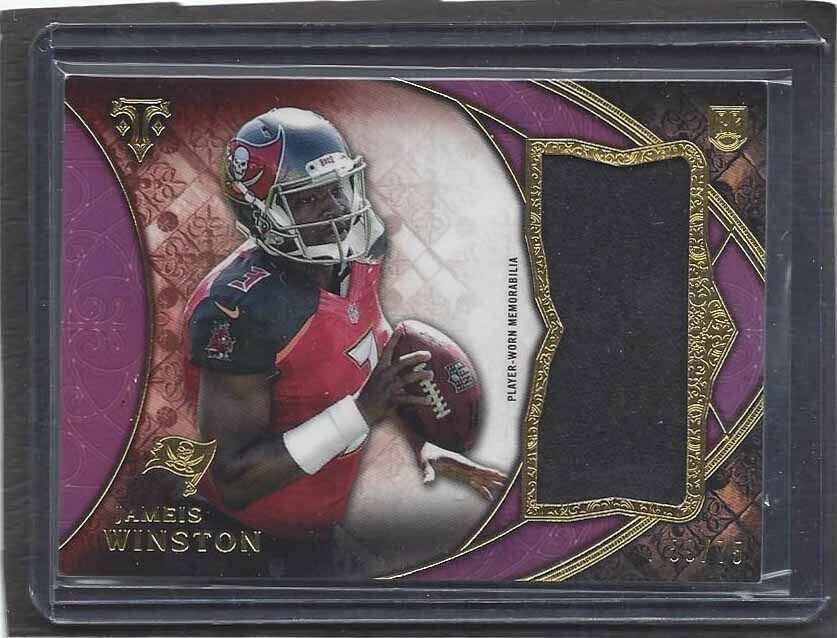 JAMEIS WINSTON 2015 TOPPS TRIPLE THREADS PURPLE ROOKIE JERSEY RC #D 9/75