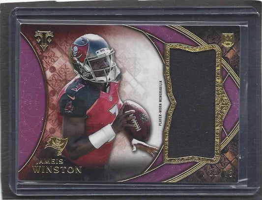 JAMEIS WINSTON 2015 TOPPS TRIPLE THREADS PURPLE ROOKIE JERSEY RC #D 9/75