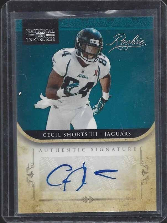CECIL SHORTS III 2011 NATIONAL TREASURES TRUE ROOKIE AUTO RC #D 15/99
