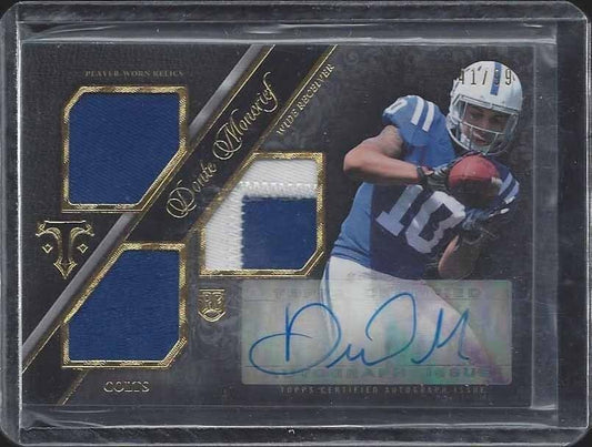 DONTE MONCRIEF 2014 TOPPS TRIPLE THREADS TRUE ROOKIE PATCH AUTO RC #D 41/99