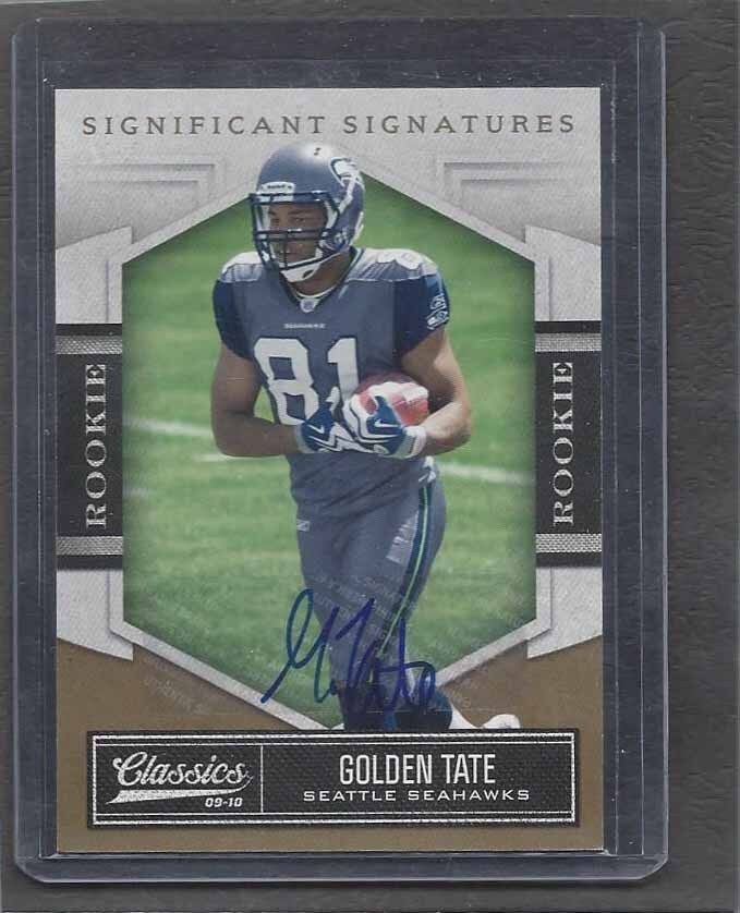 GOLDEN TATE 2010 CLASSICS SIGNIFICANT SIGNATURES ROOKIE AUTO RC #D 65/299