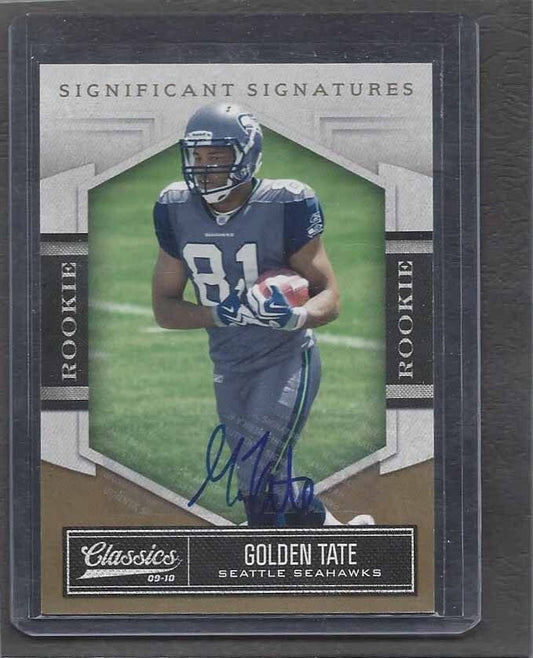 GOLDEN TATE 2010 CLASSICS SIGNIFICANT SIGNATURES ROOKIE AUTO RC #D 65/299