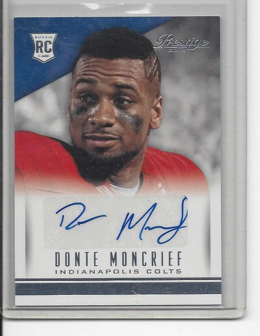 DONTE MONCRIEF 2014 PRESTIGE COLTS ROOKIE AUTO RC #233