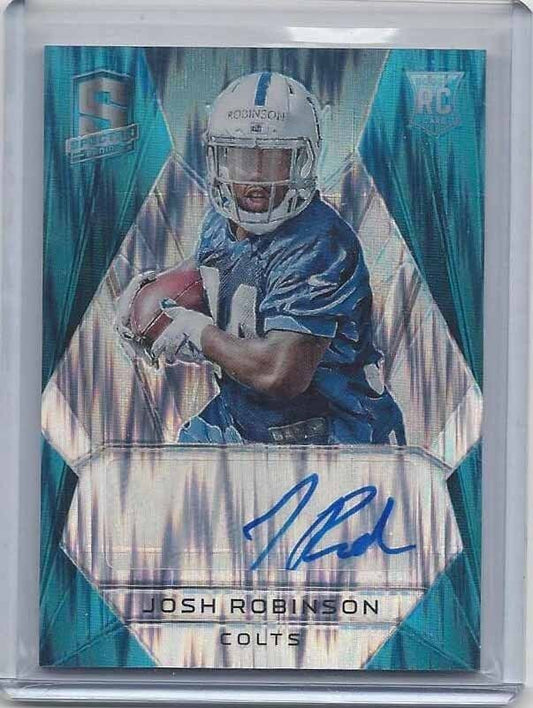 JOSH ROBINSON 2015 PANINI SPECTRA NEON BLUE PRIZM REFRACTOR AUTO RC #D 38/50