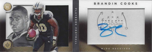 BRANDIN COOKS 2014 PANINI PLAYBOOK XO JERSEY ON CARD AUTO BOOK RC #D 25/25