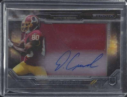 JAMISON CROWDER 2015 TOPPS STRATA CLEAR CUT REDSKINS ON CARD ROOKIE AUTO RC