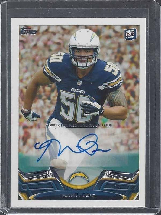 MANTI TE'O 2013 TOPPS RARE SP VARIATION SAN DIEGO CHARGERS AUTO RC #11