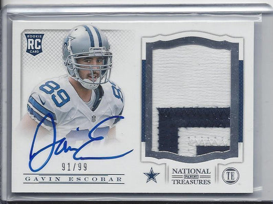 GAVIN ESCOBAR 2013 NATIONAL TREASURES RPA 2 CLR 4 BREAK PATCH AUTO RC #D 91/99