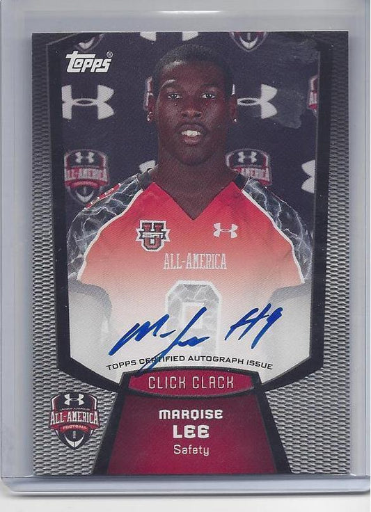 MARQISE LEE 2011 TOPPS UNDER ARMOUR ALL AMERICA 2014 BOWMAN ON CARD AUTO RC
