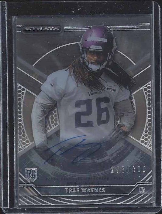 TRAE WAYNES 2015 TOPPS STRATA VIKINGS ROOKIE ON CARD AUTO RC #D 294/800