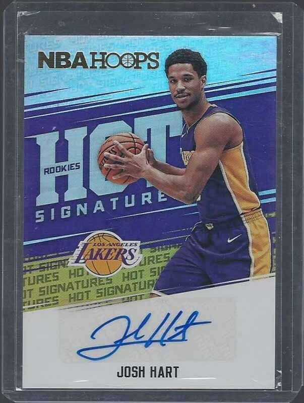 JOSH HART 2017-18 NBA HOOPS HOT SIGNATURES LAKERS ROOKIE AUTO RC