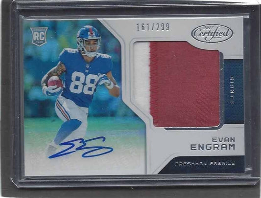 EVAN ENGRAM 2017 CERTIFIED FRESHMAN FABRIC JUMBO 2 COLOR PATCH AUTO RC #D /299