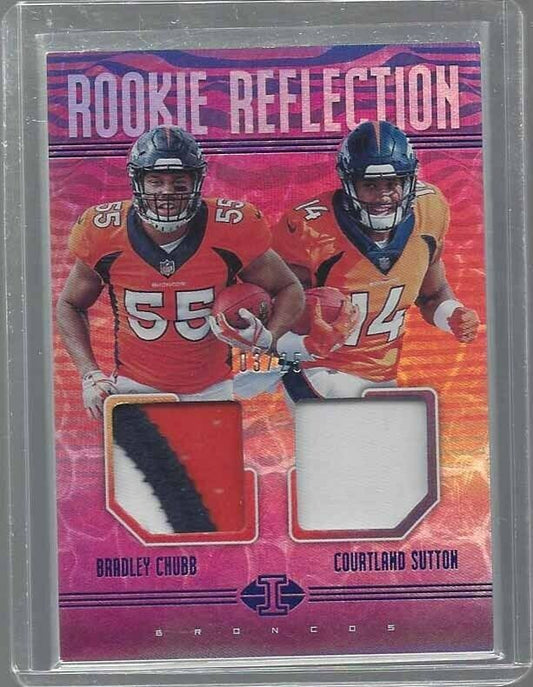 COURTLAND SUTTON BRADLEY CHUBB 2018 ILLUSIONS REFLECTION PINK PATCH RC #D 3/25