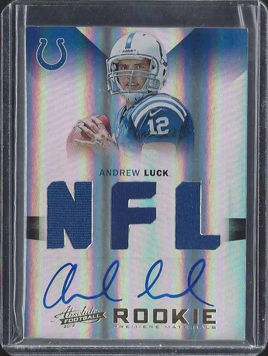 ANDREW LUCK 2012 ABSOLUTE RPM NFL TRIPLE JERSEY ON CARD ROOKIE AUTO RC #D /299