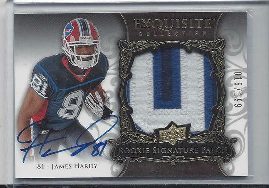 JAMES HARDY 2008 UD EXQUISITE RPA JUMBO 3 COLOR PATCH AUTO INDIANA RC #D /199