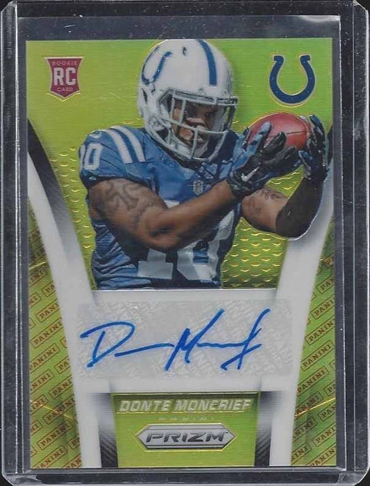 DONTE MONCRIEF 2014 PANINI PRIZM LOGO PRIZMS COLTS ROOKIE AUTO RC #D /150