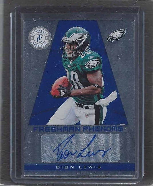 DION LEWIS 2011 TOTALLY CERTIFIED FRESHMAN PHENOMS BLUE ROOKIE AUTO RC #D /299