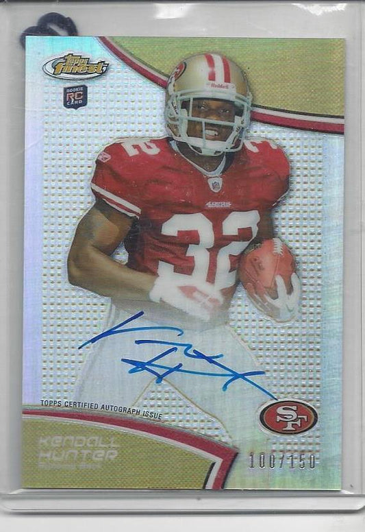 KENDALL HUNTER 2011 TOPPS FINEST REFRACTOR CASE HIT ON CARD AUTO RC #D /150