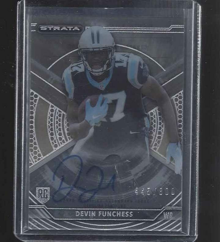 DEVIN FUNCHESS 2015 TOPPS STRATA PANTHERS ON CARD ROOKIE AUTO RC #D 445/800