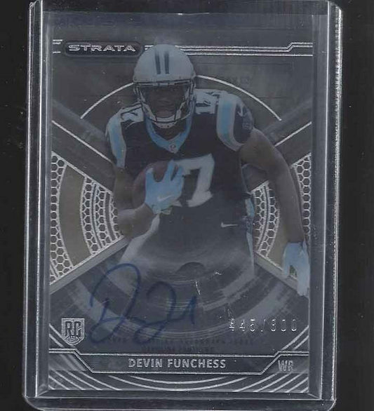 DEVIN FUNCHESS 2015 TOPPS STRATA PANTHERS ON CARD ROOKIE AUTO RC #D 445/800