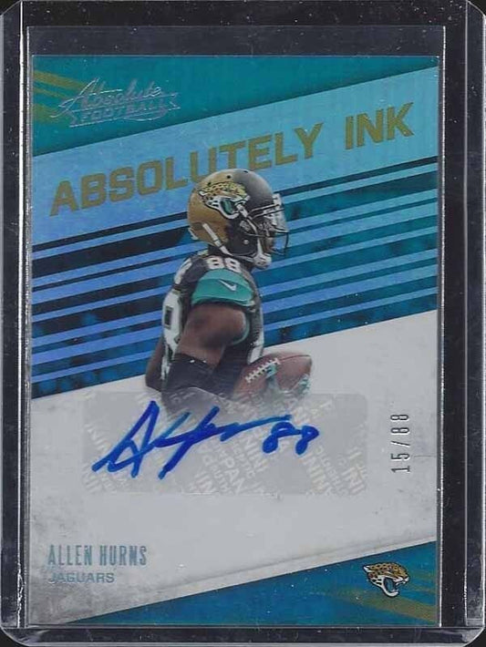 ALLEN HURNS 2016 ABSOLUTE ABSOLUTELY INK JAGUARS AUTO #D 15/88