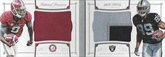 AMARI COOPER 2015 NATIONAL TREASURES HISTORY GOLD JUMBO PATCH BOOK RC #D 20/25