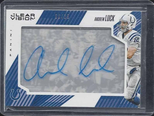 ANDREW LUCK 2015 PANINI CLEAR VISION ACETATE ON CARD COLTS AUTO #D 6/25