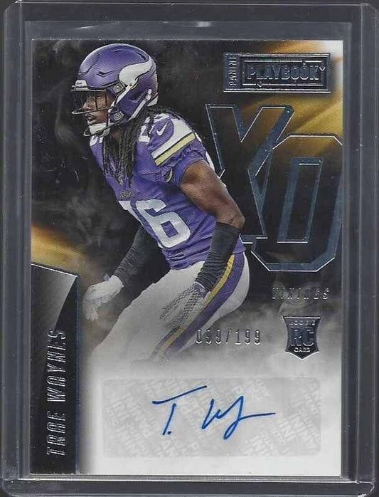 TRAE WAYNES 2015 PANINI PLAYBOOK XO VIKINGS ROOKIE AUTO RC #D 99/199