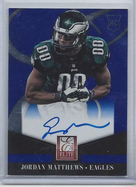 JORDAN MATTHEWS 2014 ELITE EAGLES ON CARD AUTO RC #25