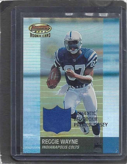 REGGIE WAYNE 2001 BOWMANS BEST COLTS ROOKIE JERSEY RC #D 360/999