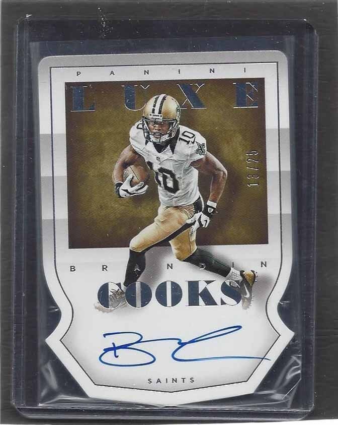 BRANDIN COOKS 2015 PANINI LUXE DIE CUT ON CARD AUTO #D 13/25