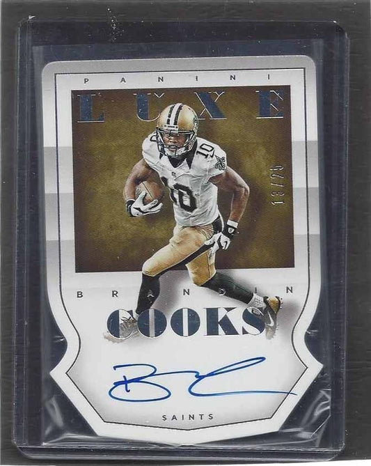 BRANDIN COOKS 2015 PANINI LUXE DIE CUT ON CARD AUTO #D 13/25