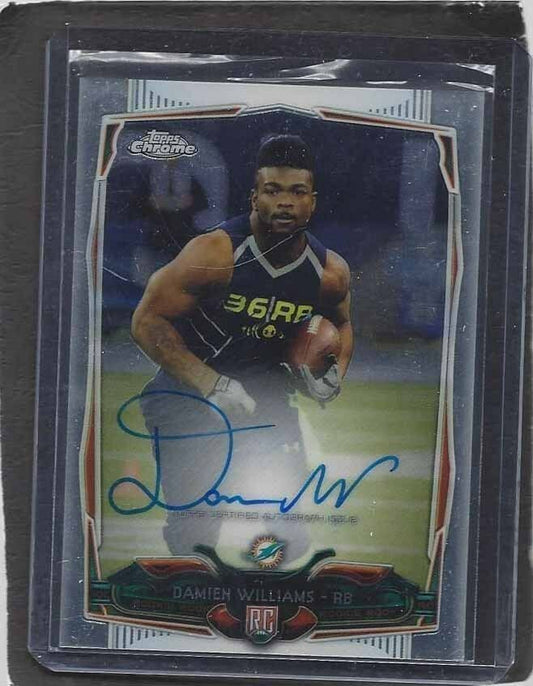 DAMIEN WILLIAMS 2014 TOPPS CHROME ON CARD ROOKIE AUTO RC #220