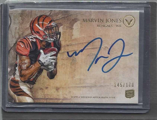 MARVIN JONES 2012 TOPPS VALOR ROOKIE ON CARD AUTO RC #D 145/170