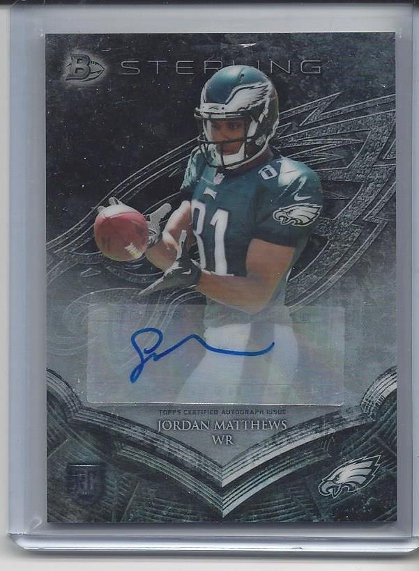 JORDAN MATTHEWS 2014 BOWMAN STERLING EAGLES ROOKIE AUTO RC