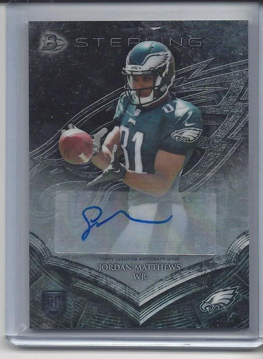 JORDAN MATTHEWS 2014 BOWMAN STERLING EAGLES ROOKIE AUTO RC