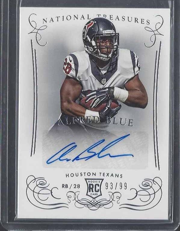 ALFRED BLUE 2014 PANINI NATIONAL TREASURES HOUSTON TEXANS ROOKIE AUTO RC #D /99