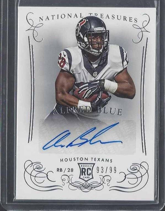 ALFRED BLUE 2014 PANINI NATIONAL TREASURES HOUSTON TEXANS ROOKIE AUTO RC #D /99