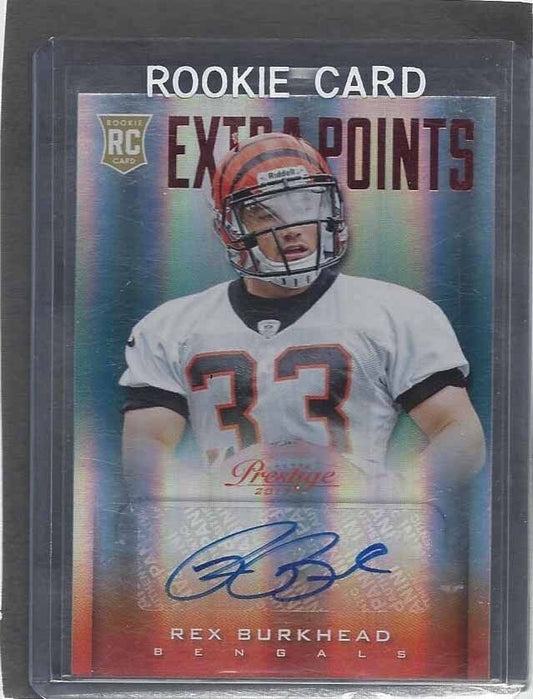 REX BURKHEAD 2013 PRESTIGE EXTRA POINTS RED ROOKIE AUTO RC #278