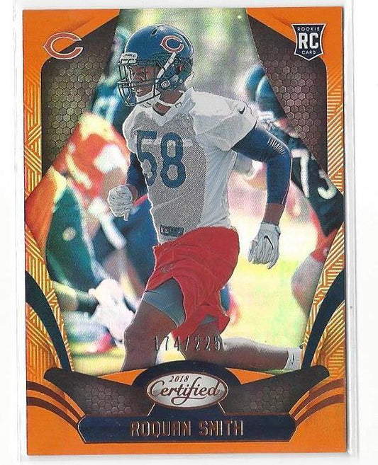 ROQUAN SMITH 2018 CERTIFIED ORANGE BEARS ROOKIE RC #D 174/225